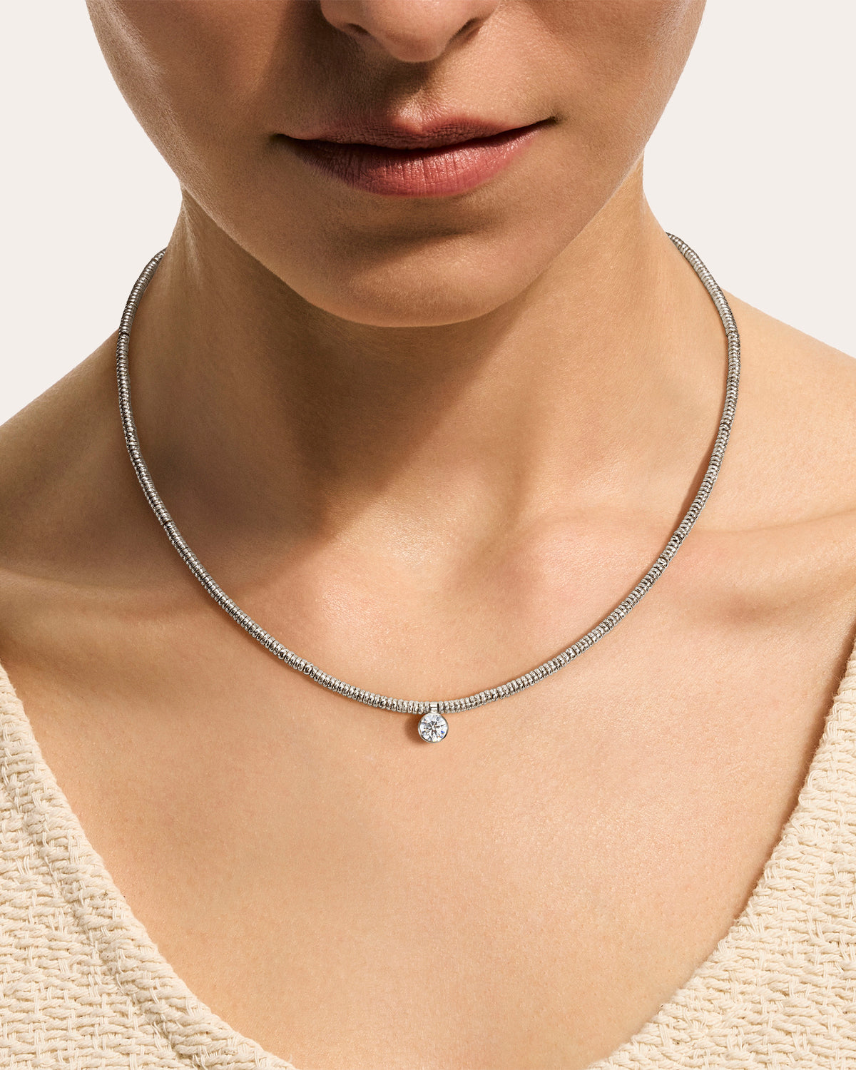 Diamond JH Lovestruck™ Heishi Pendant Necklace