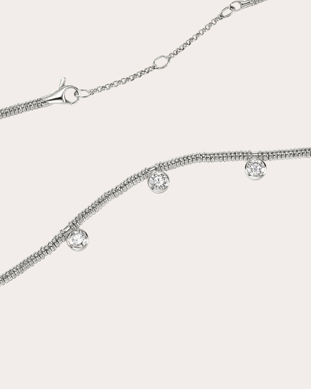 Diamond JH Lovestruck™ Heishi Station Necklace