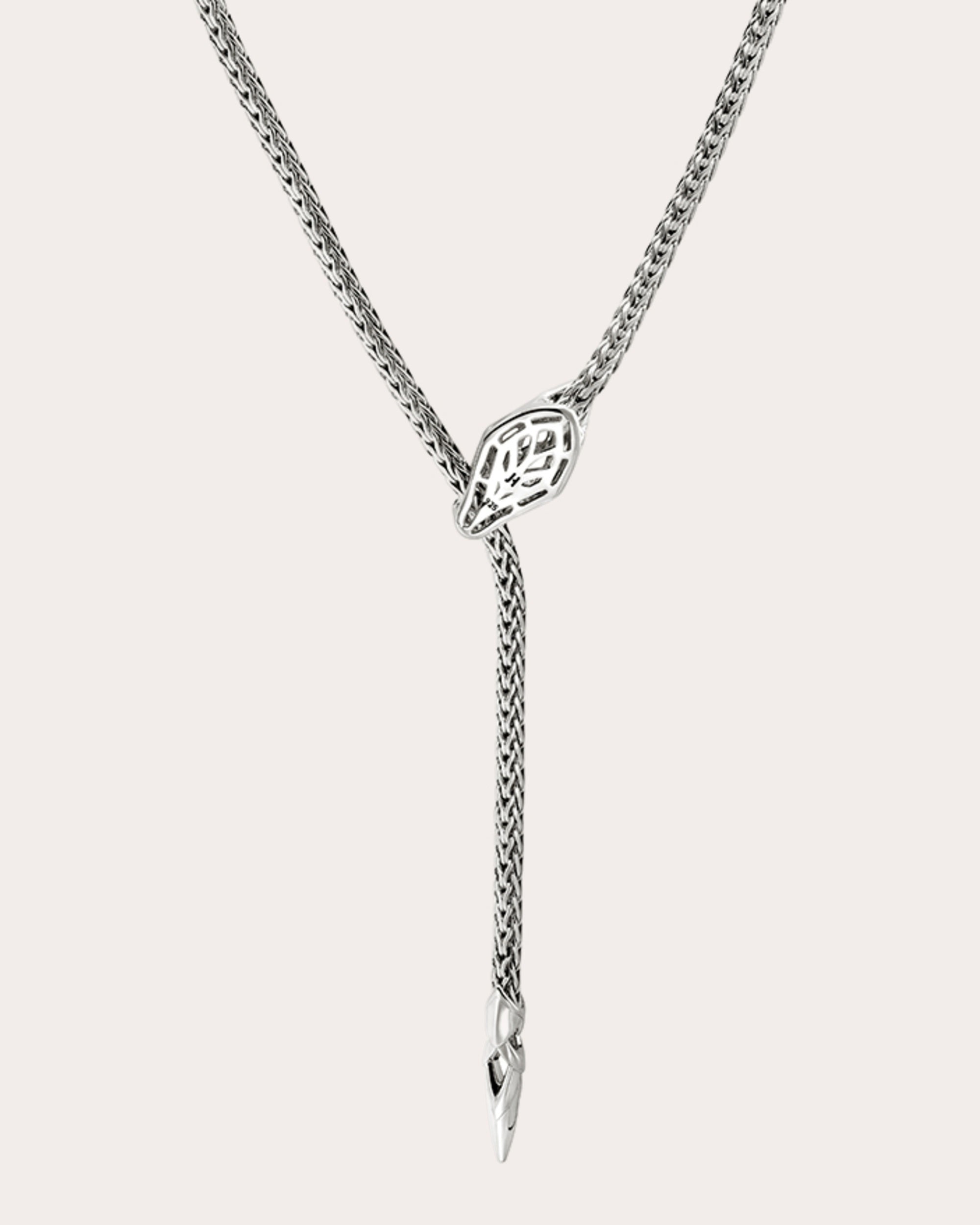 Blue Sapphire Naga Lariat Necklace