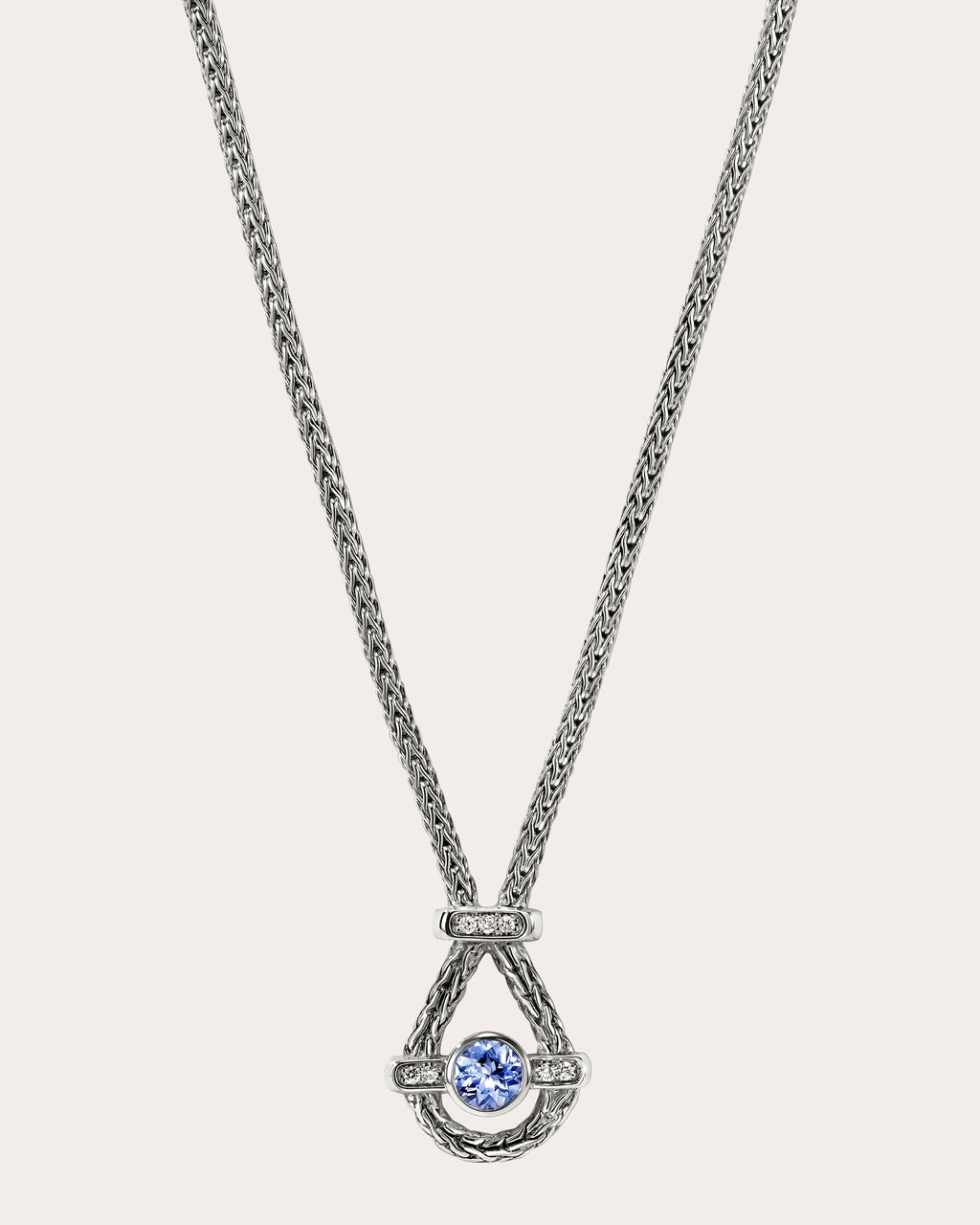 Tanzanite & Diamond Icon Pendant Necklace