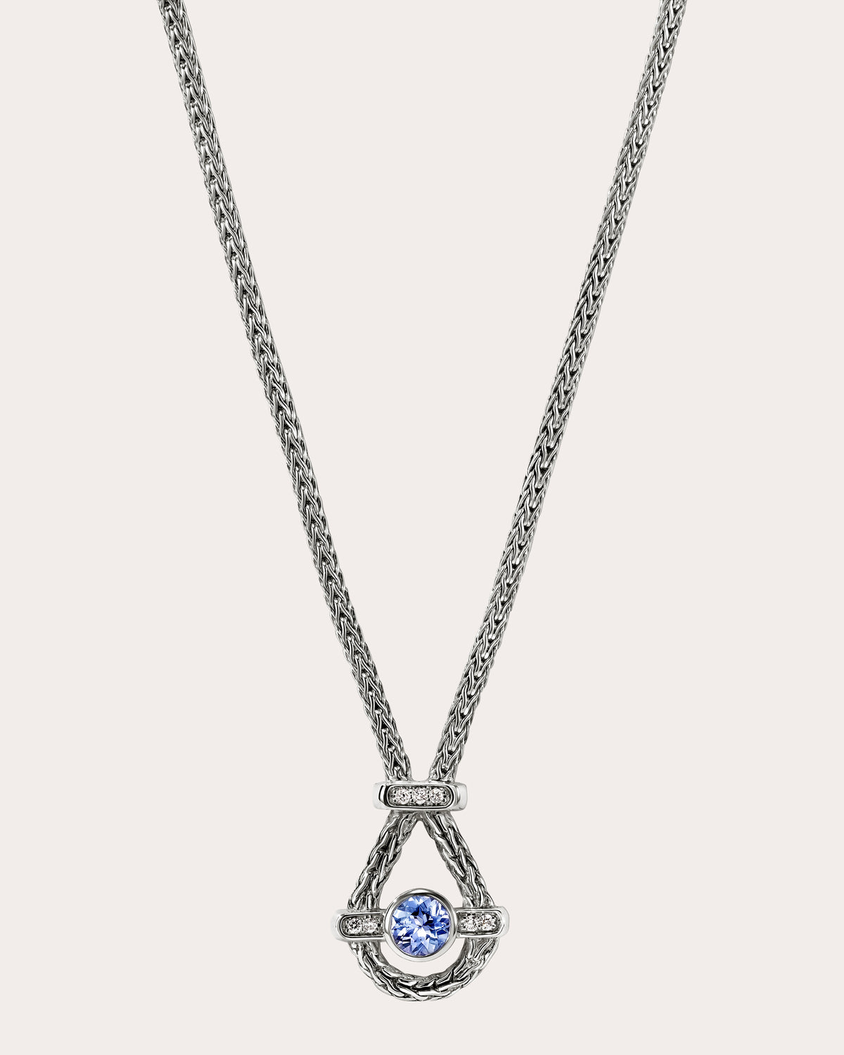 Tanzanite & Diamond Icon Pendant Necklace