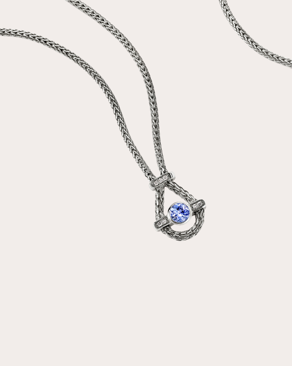 Tanzanite & Diamond Icon Pendant Necklace