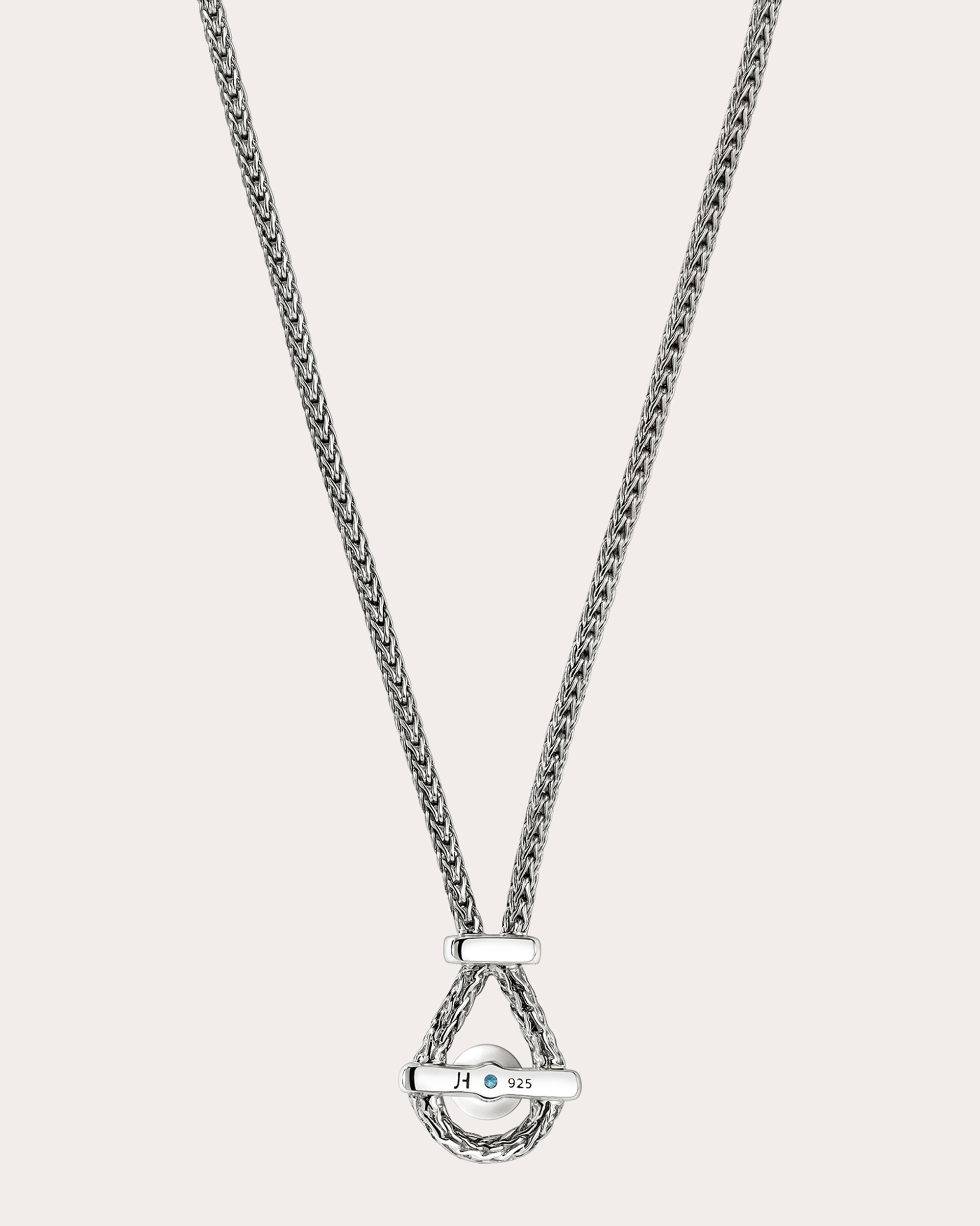 Swiss Blue Topaz Icon Pendant Necklace
