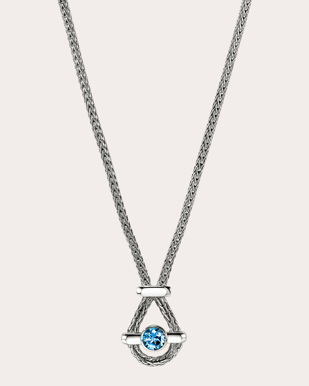 Swiss Blue Topaz Icon Pendant Necklace
