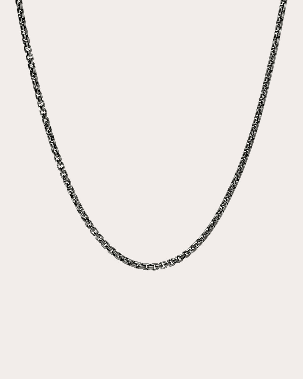 2.7mm Blackened Box Chain Necklace