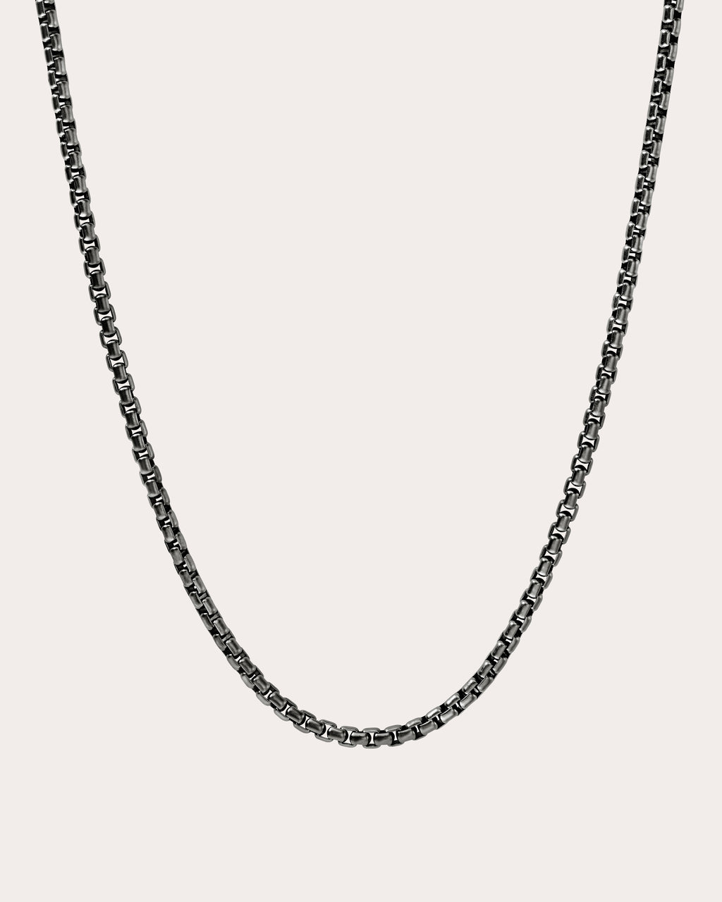 Blackened Box Chain Necklace