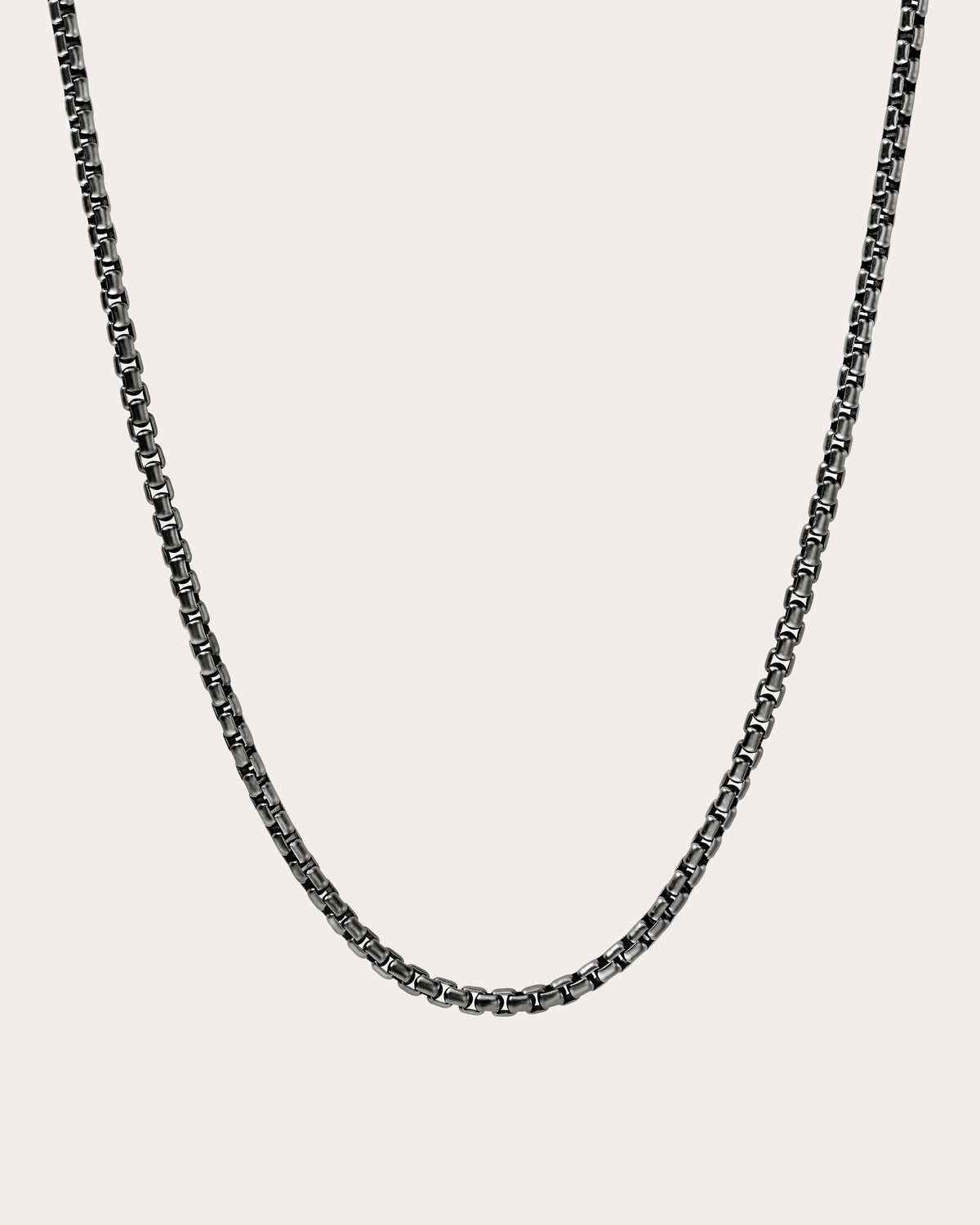 Blackened Box Chain Necklace