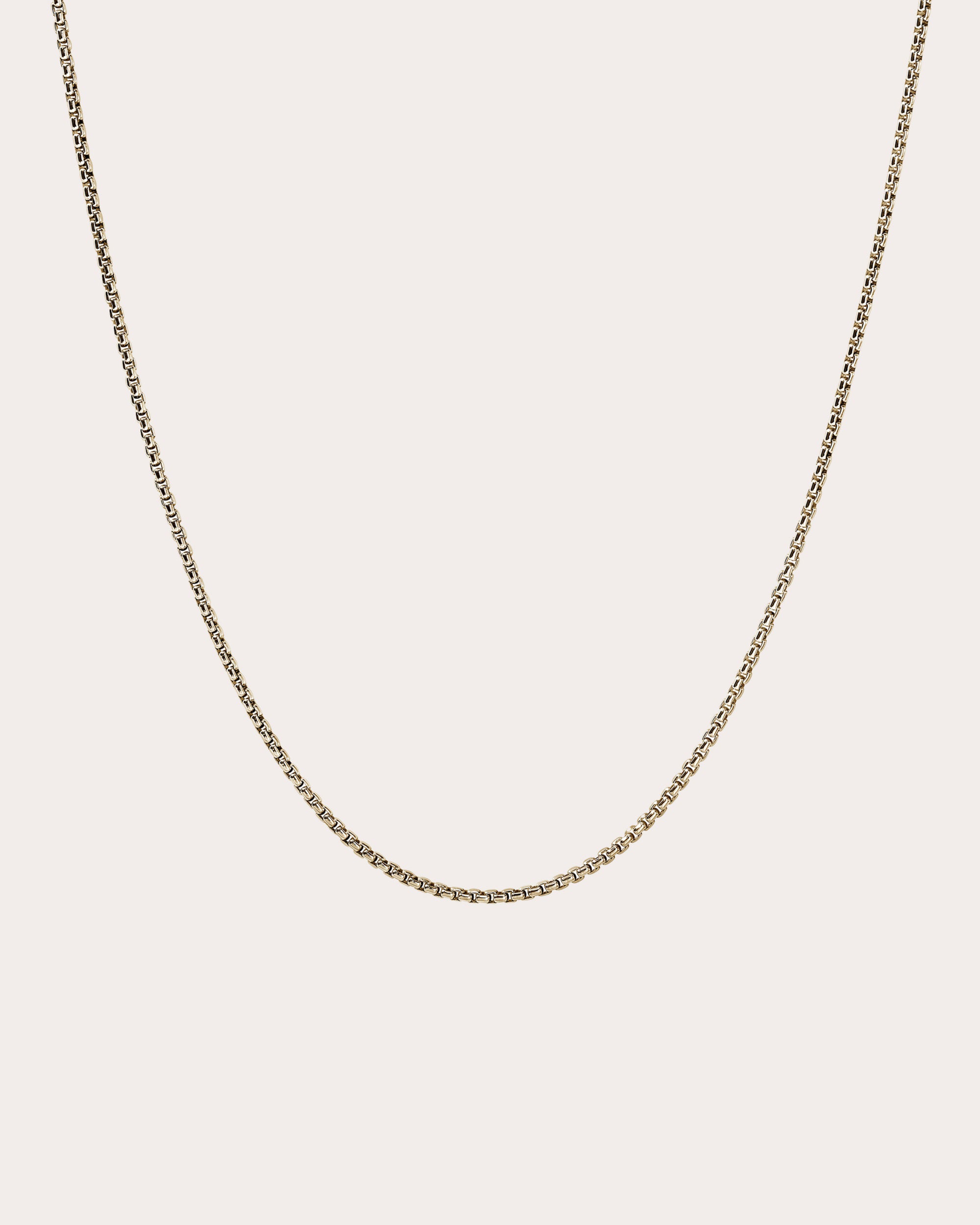 14k Gold Box Chain Necklace