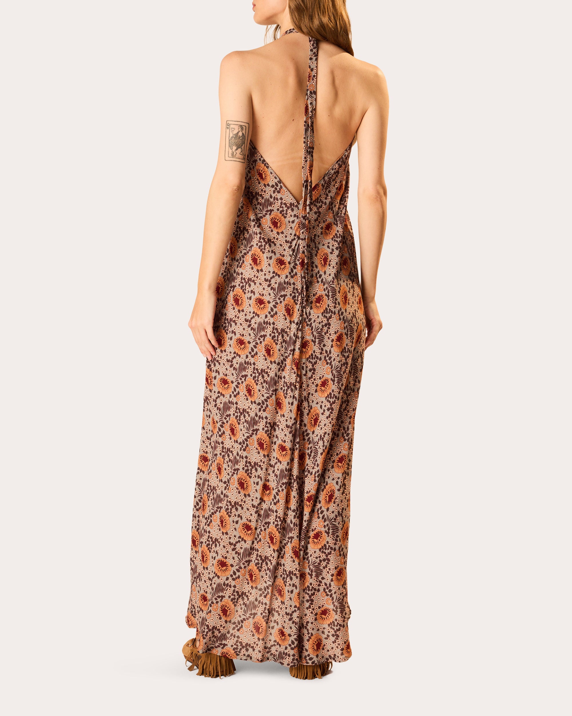 Natalie Martin Lola Floral Halter Maxi Dress