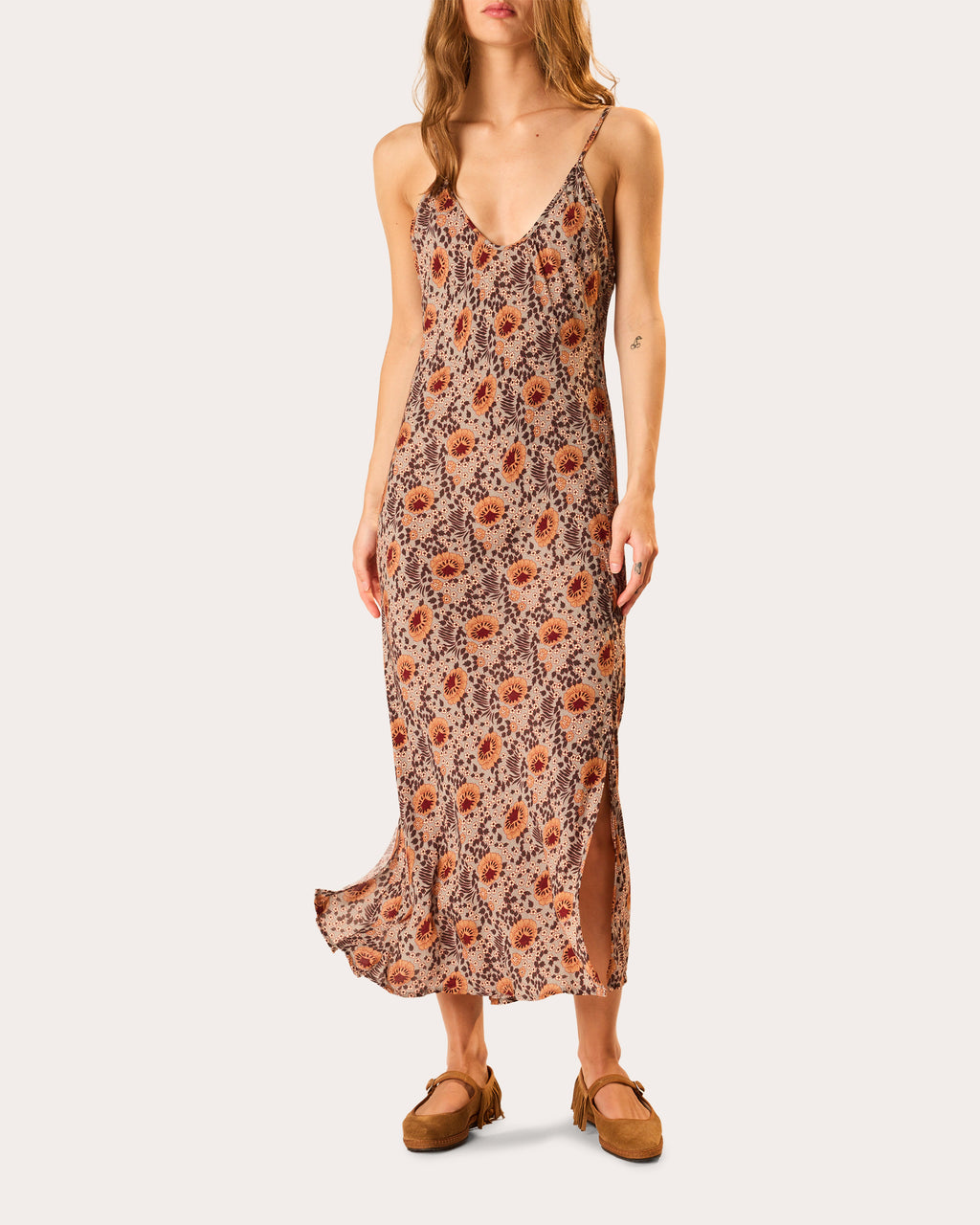 Leandra Floral Midi Slip Dress