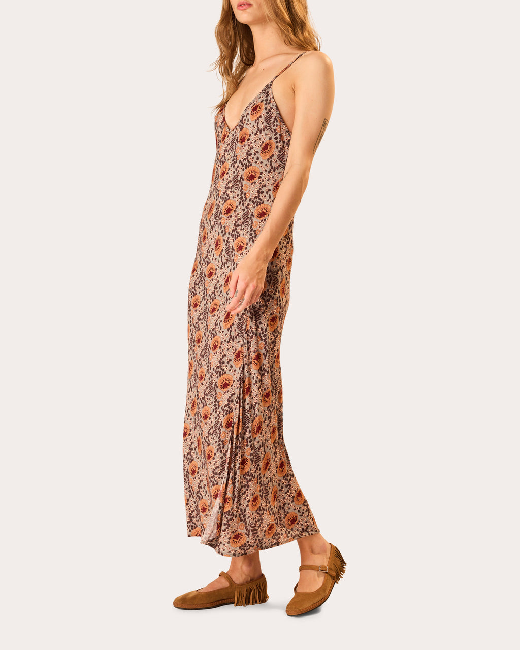 Leandra Floral Midi Slip Dress