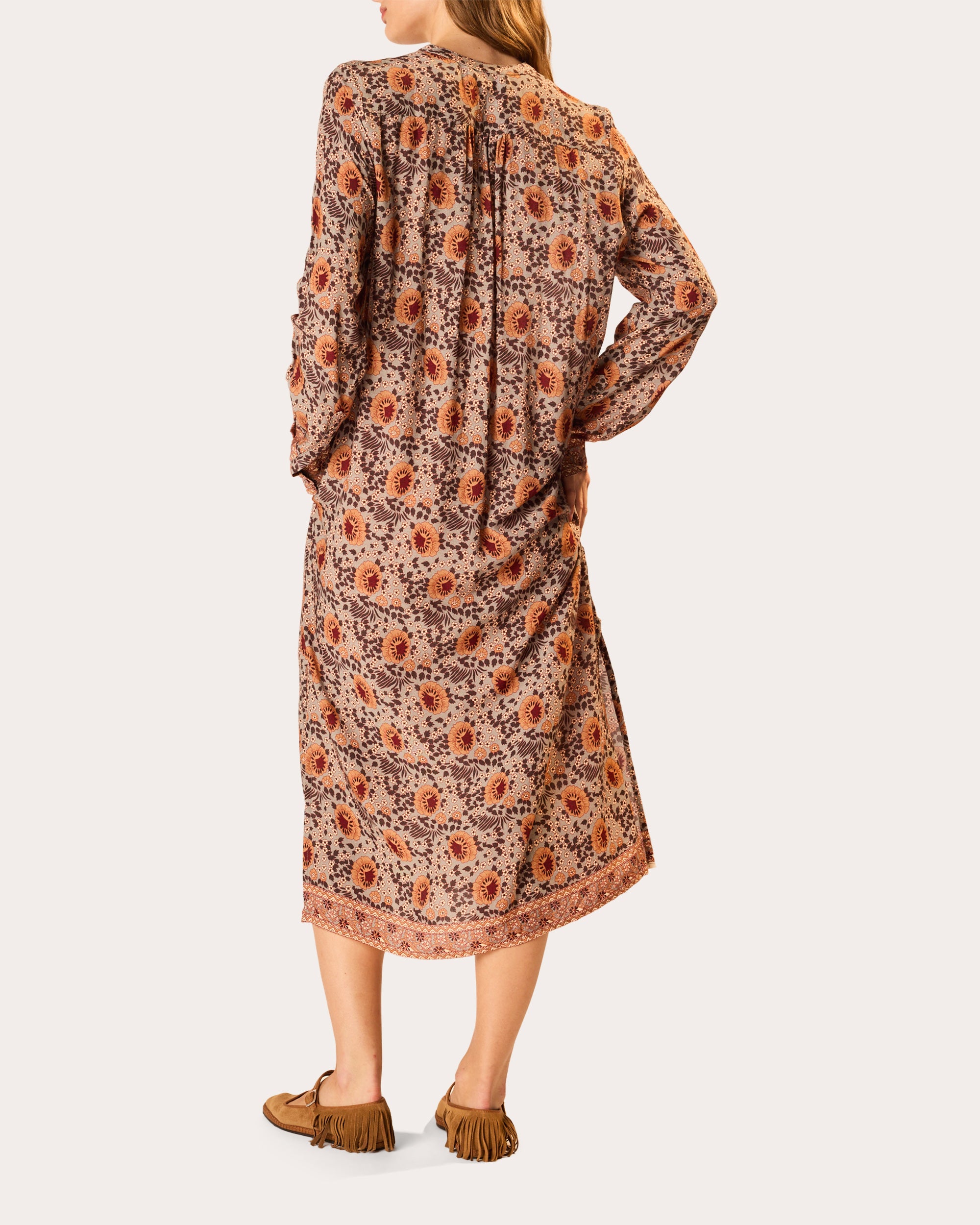 Natalie Martin Valerie Floral V-Neck Midi Dress