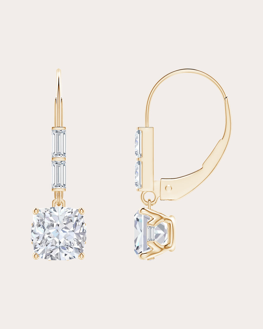 Diamond & 14k Gold Small Orient Express Drop Earrings