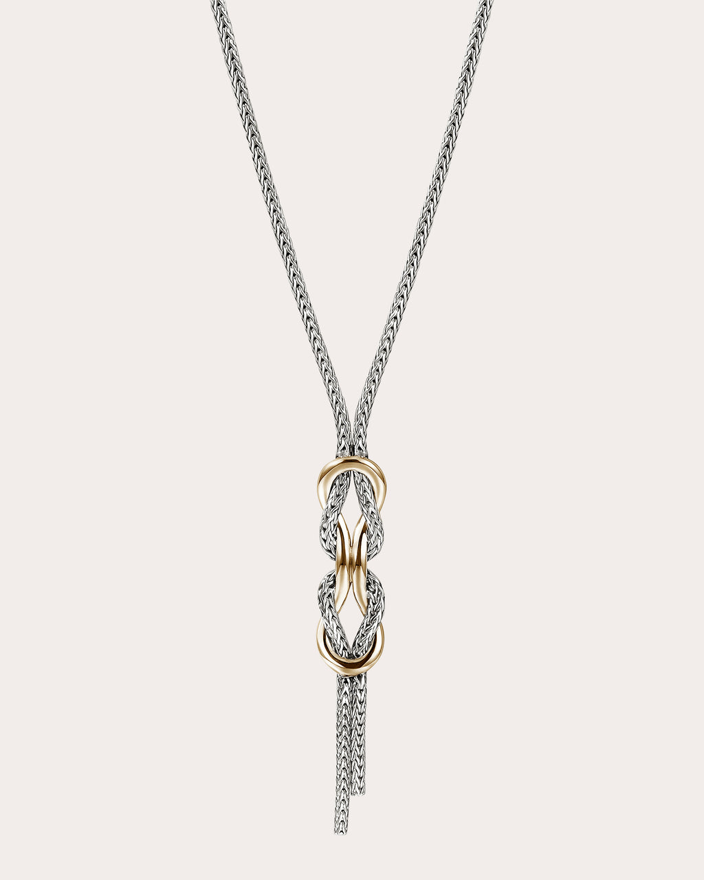 Two-Tone Infinite Love Knot Necklace