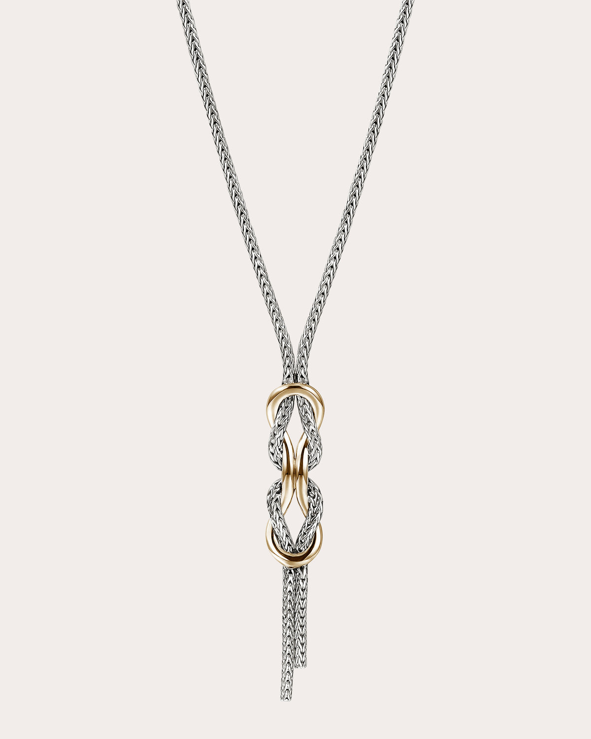 Two-Tone Infinite Love Knot Necklace
