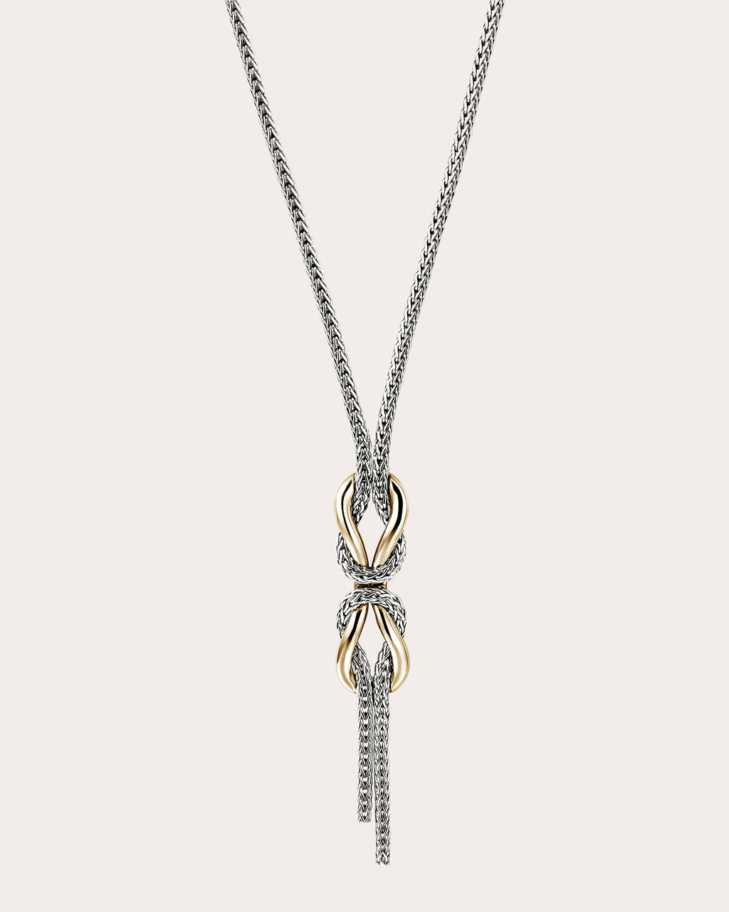Two-Tone Infinite Love Knot Necklace