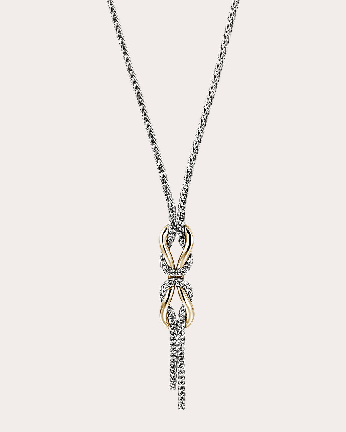 Two-Tone Infinite Love Knot Necklace