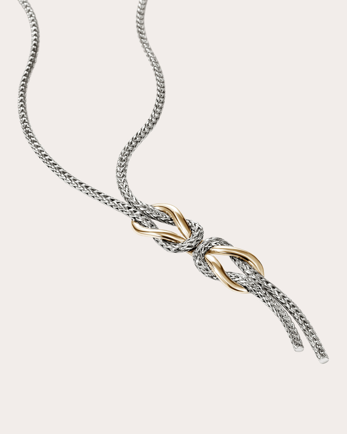 Two-Tone Infinite Love Knot Necklace
