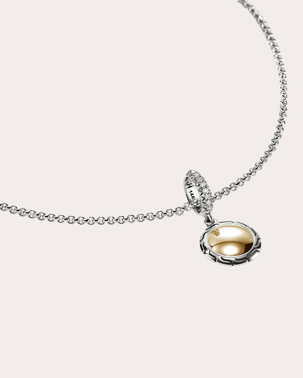 Diamond & Two-Tone JH Essential Pendant Necklace