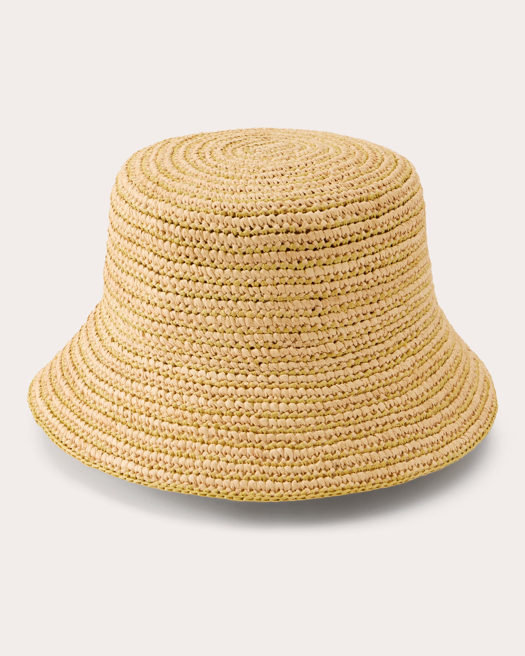 Nala Stripe Crocheted Raffia Bucket Hat