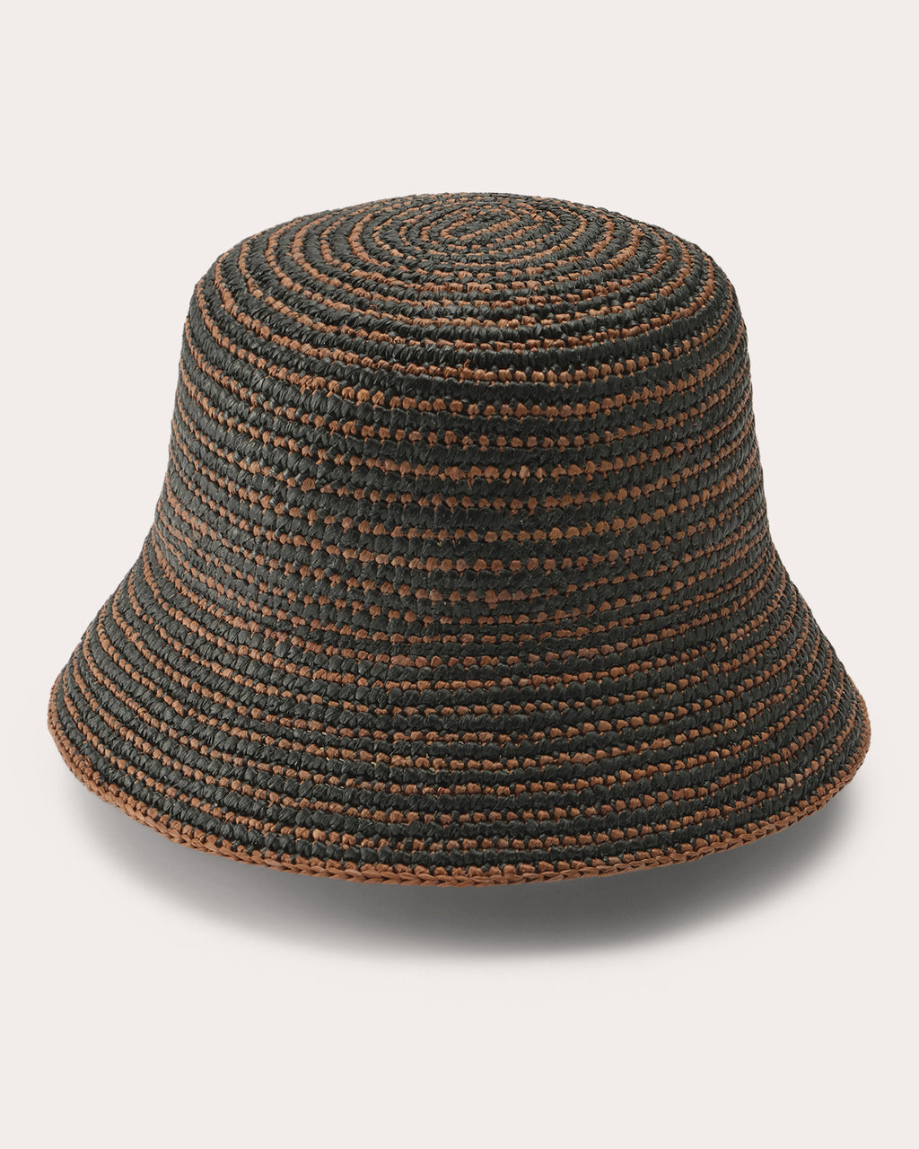 Nala Stripe Crocheted Raffia Bucket Hat