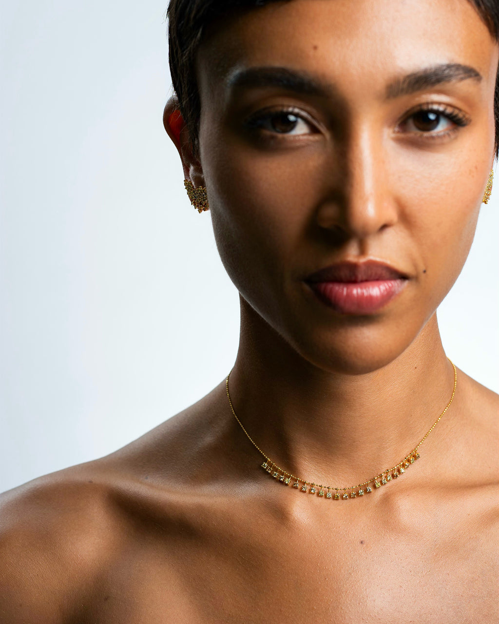 Colored Diamond Dancing Necklace