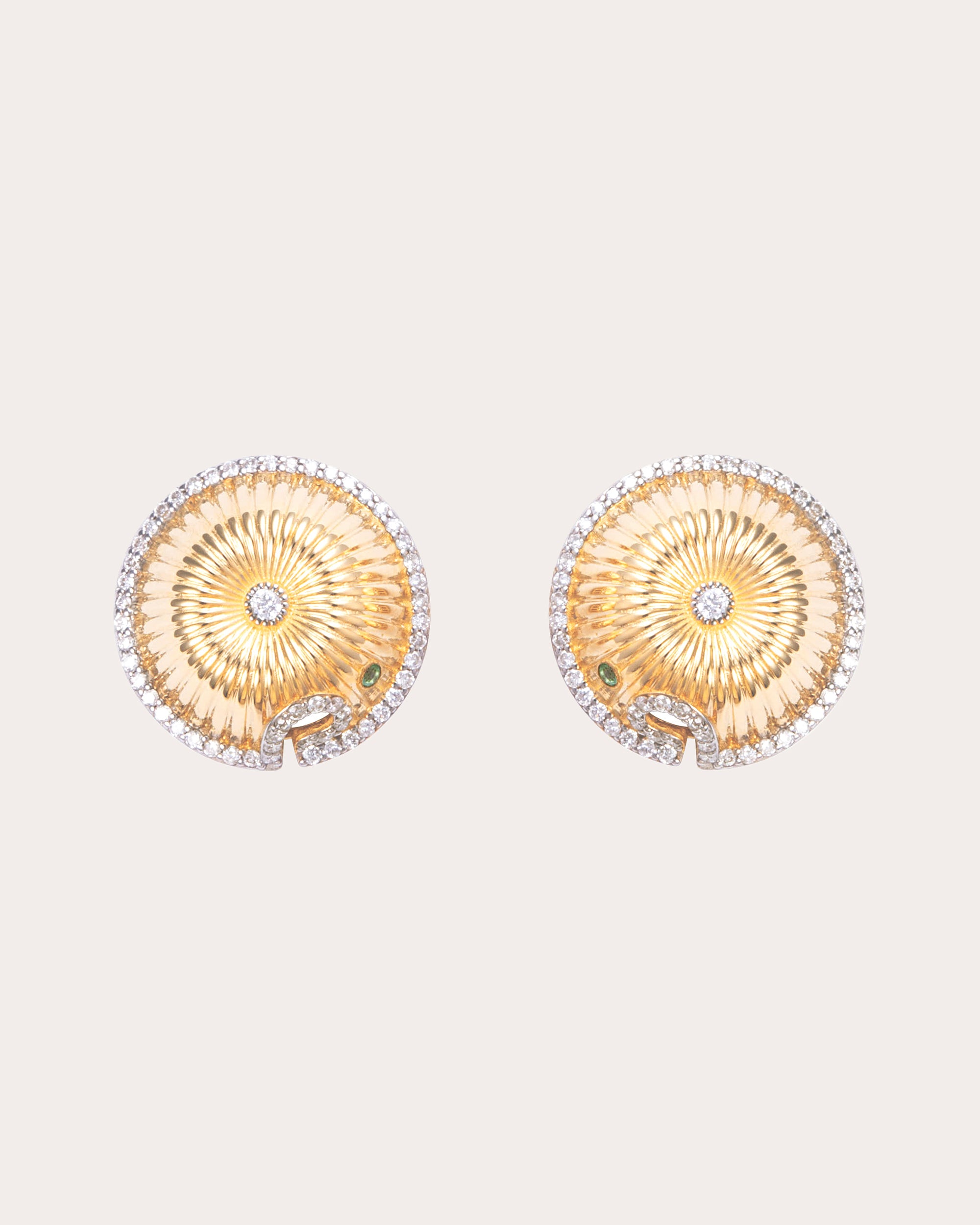 Diamond Spora Fungheon Stud Earrings