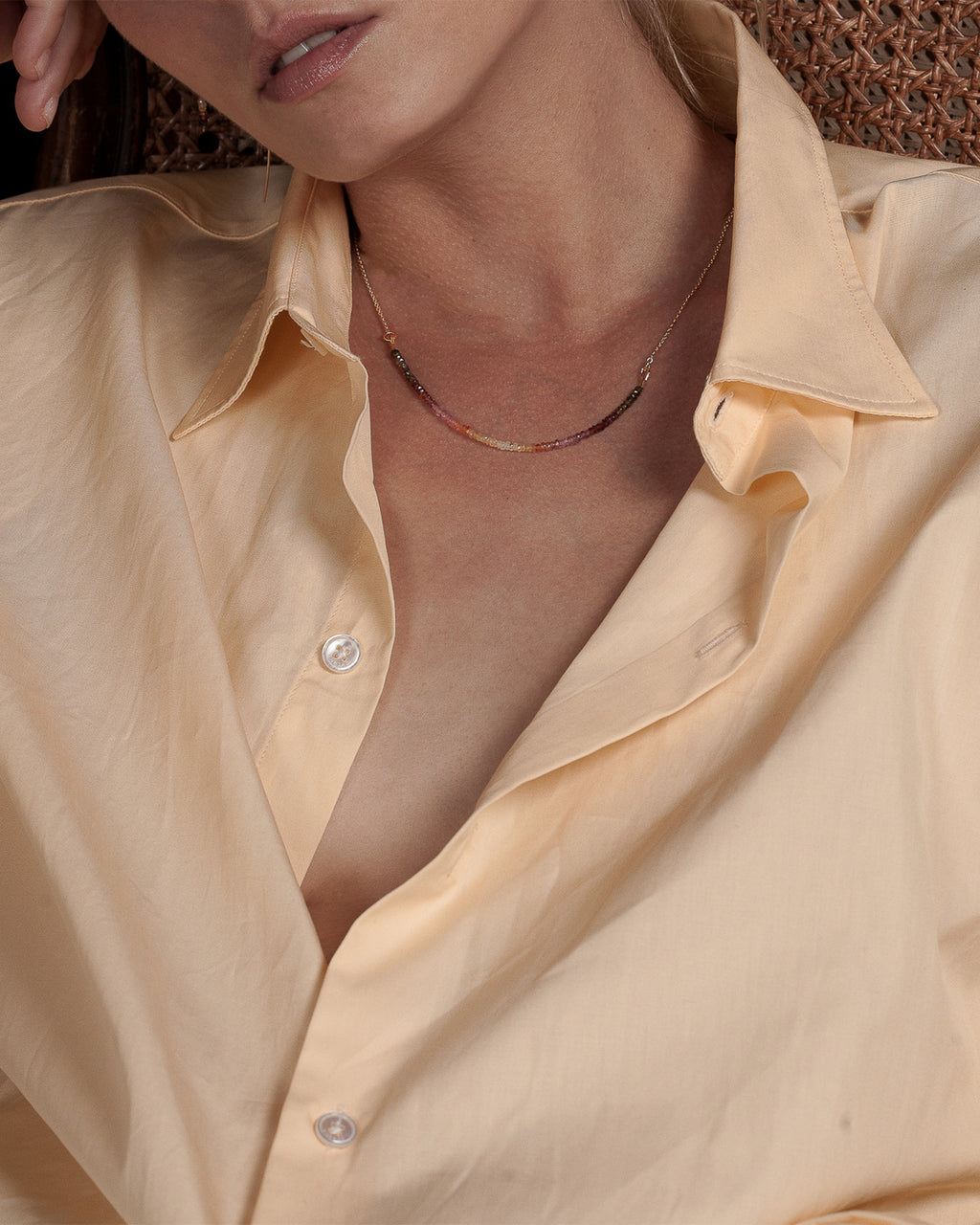 Fauve 14K Gold-Filled Rainbow Sapphire Necklace