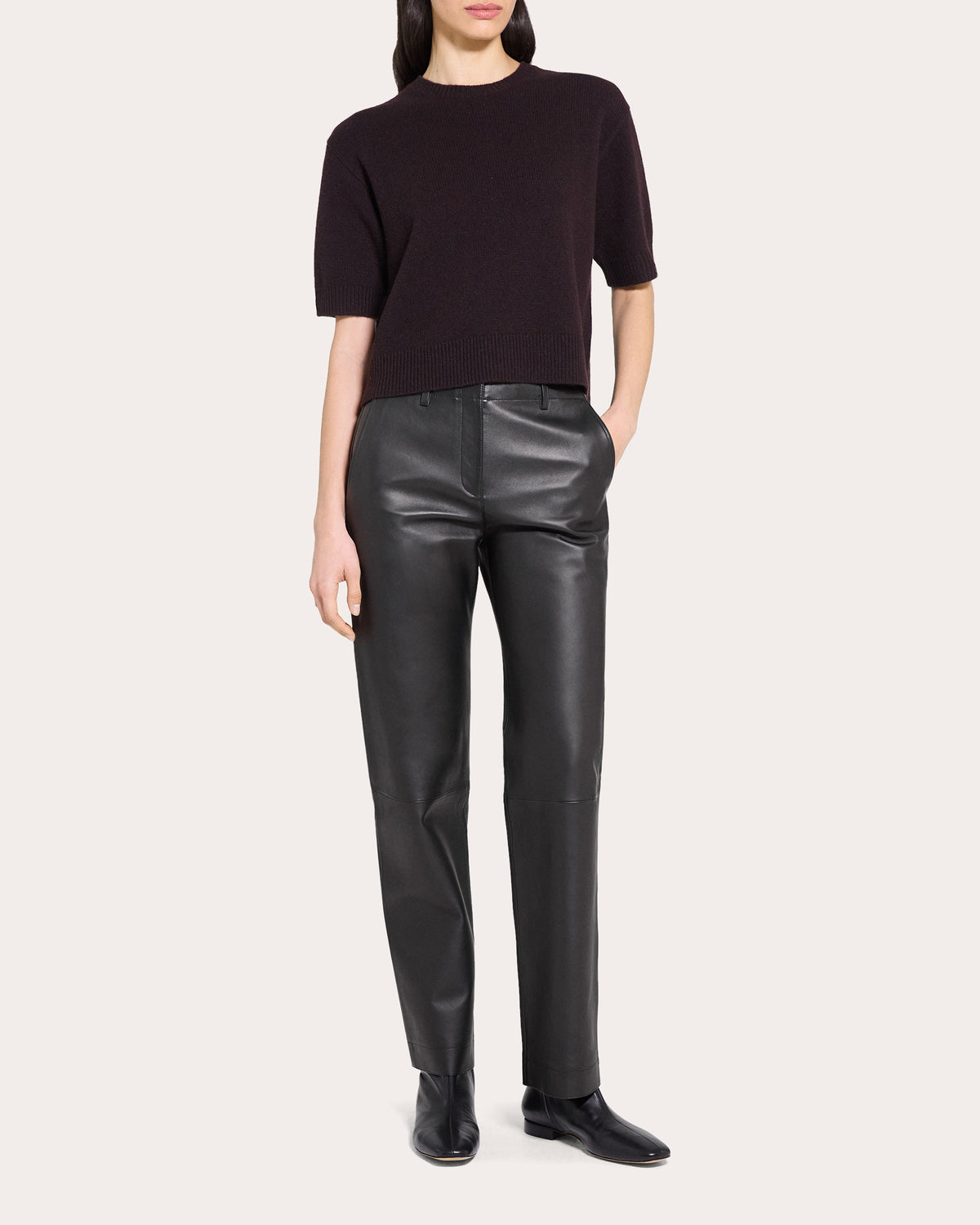 Cashmere Knit Crewneck T-Shirt