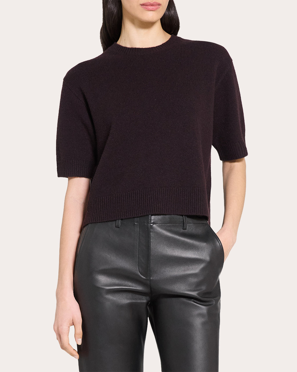 Cashmere Knit Crewneck T-Shirt