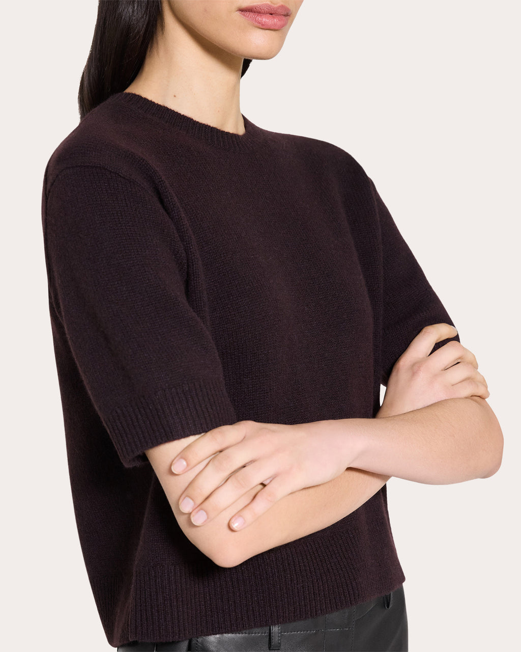 Cashmere Knit Crewneck T-Shirt