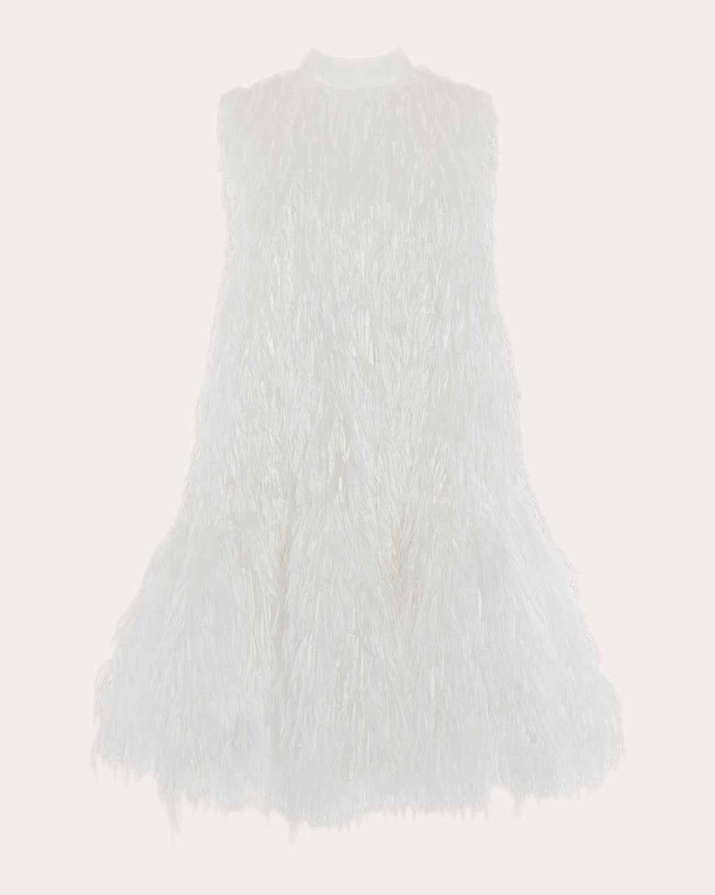 Odette Feathered Drop-Waist Dress