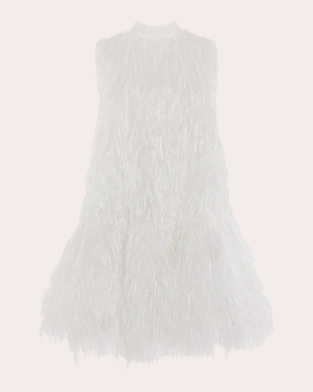 Odette Feathered Drop-Waist Dress