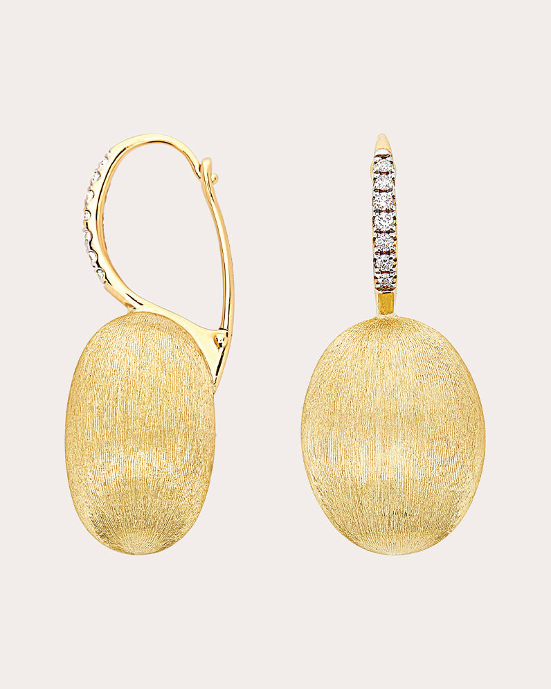 Diamond & 18k Gold Large Ciliegine Drop Earrings