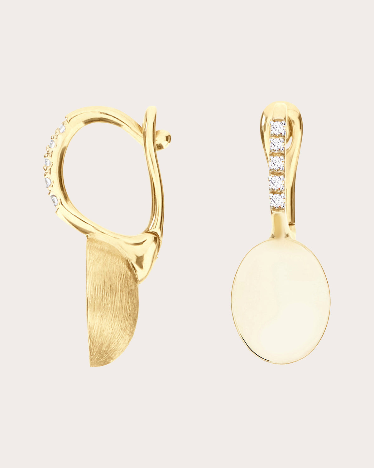 Diamond Sway Mini Ciliegine Drop Earrings