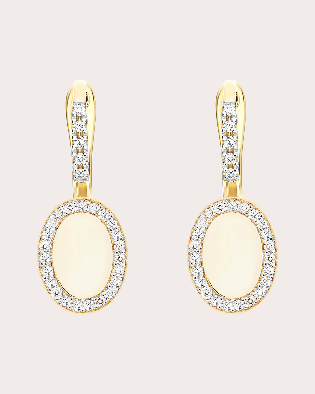Diamond Halo Small Sway Ciliegine Drop Earrings