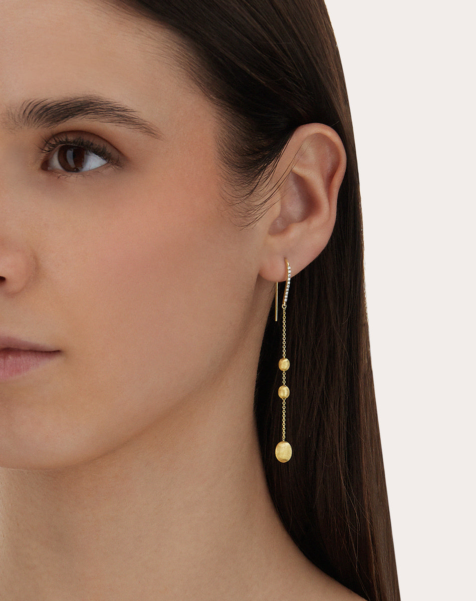 Diamond & 18k Gold Soffio Drop Earrings
