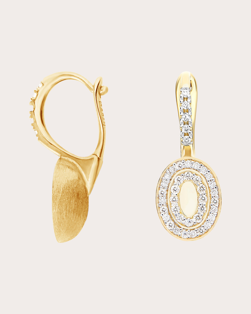 Diamond Pavé Small Sway Ciliegine Drop Earrings
