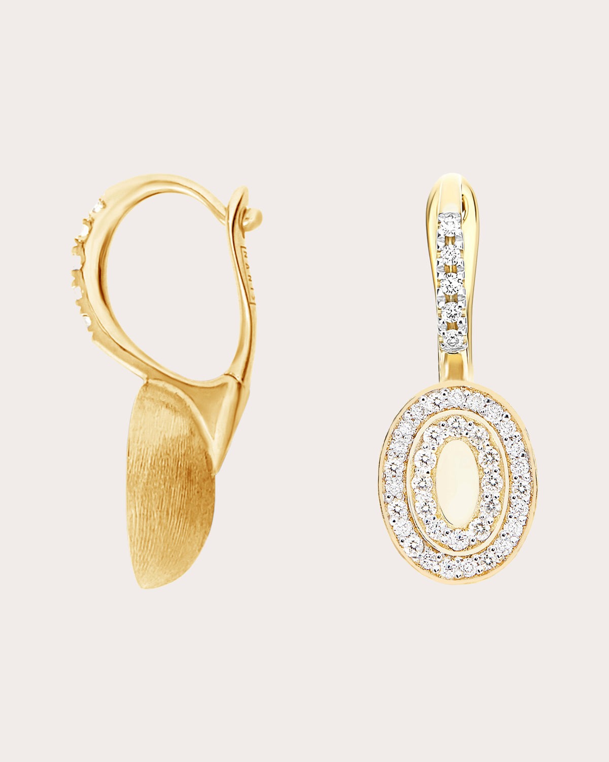 Diamond Pavé Small Sway Ciliegine Drop Earrings
