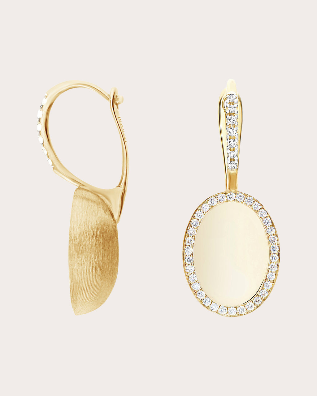 Diamond Halo Medium Sway Ciliegine Drop Earrings