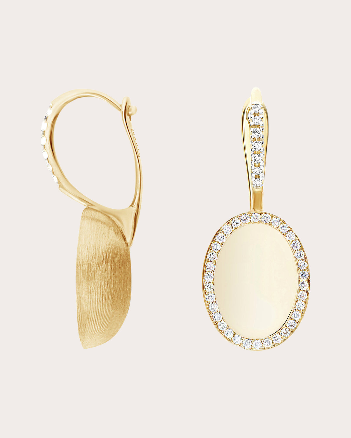 Diamond Halo Medium Sway Ciliegine Drop Earrings