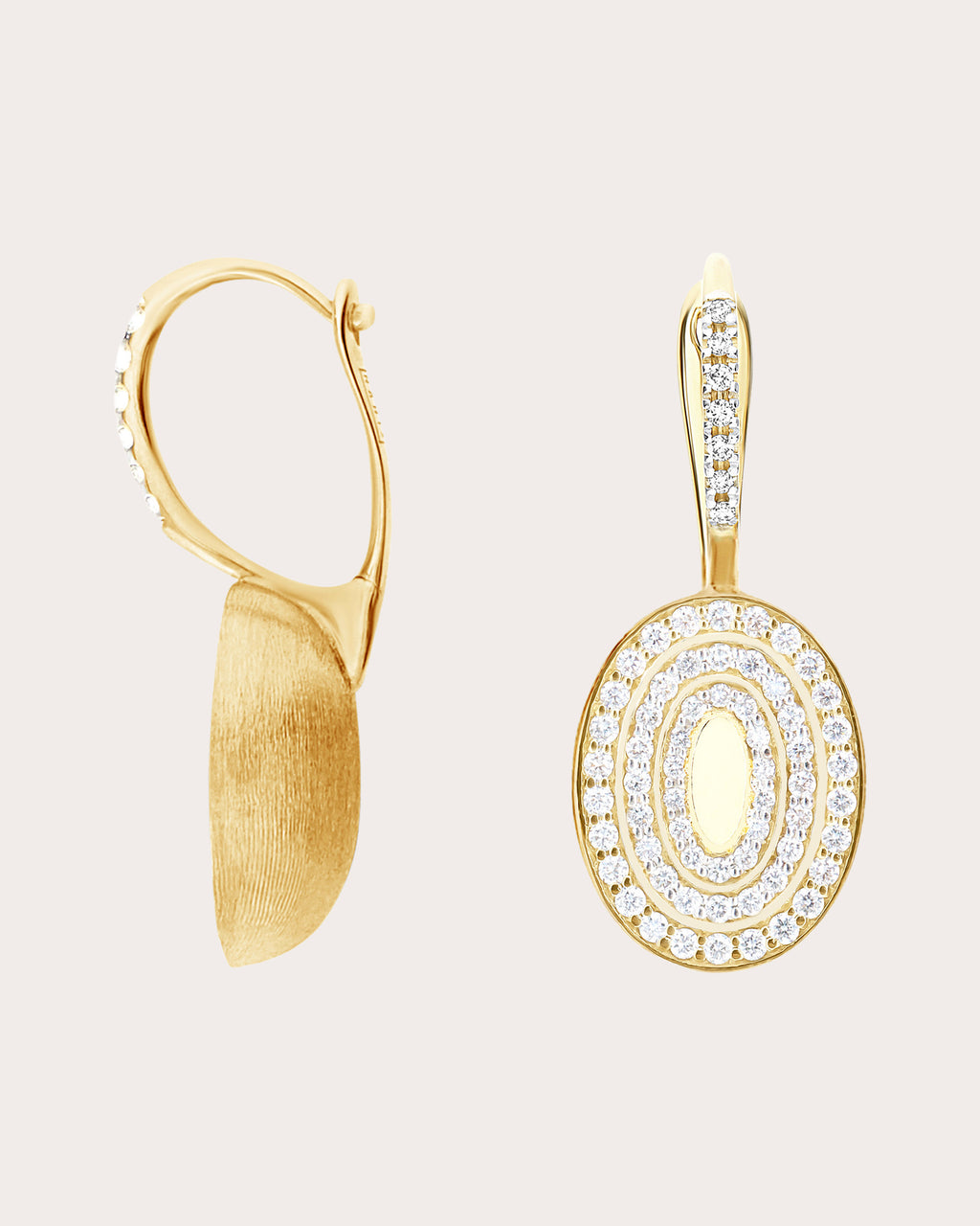 Diamond Pavé Medium Sway Ciliegine Drop Earrings