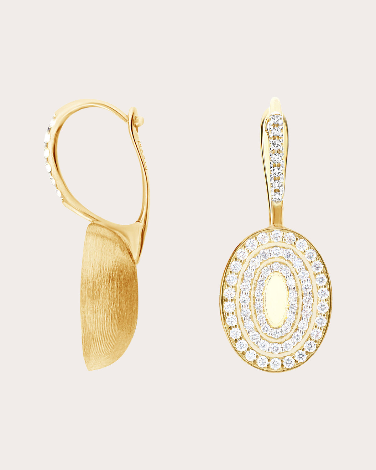 Diamond Pavé Medium Sway Ciliegine Drop Earrings