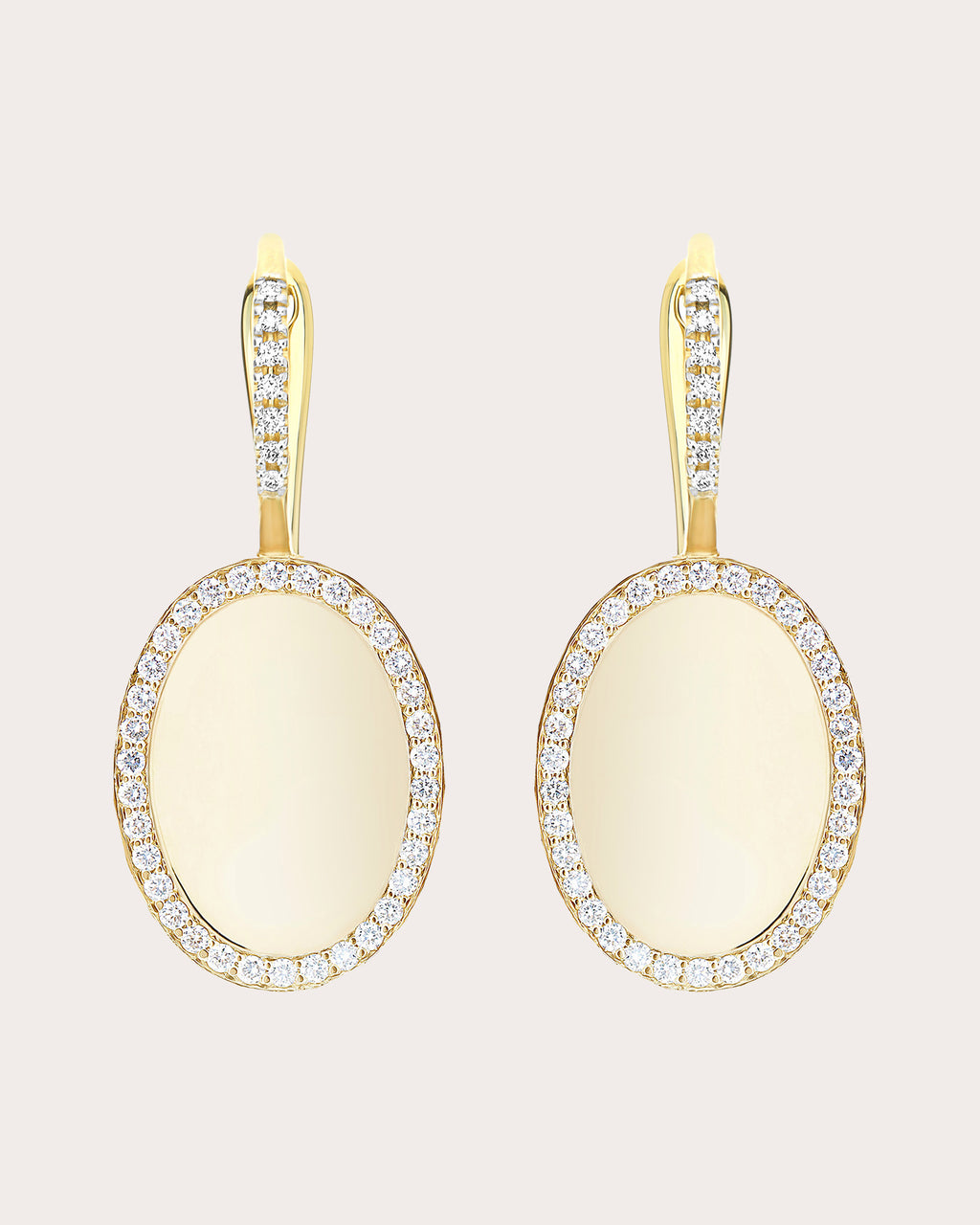 Diamond Halo Large Sway Ciliegine Drop Earrings