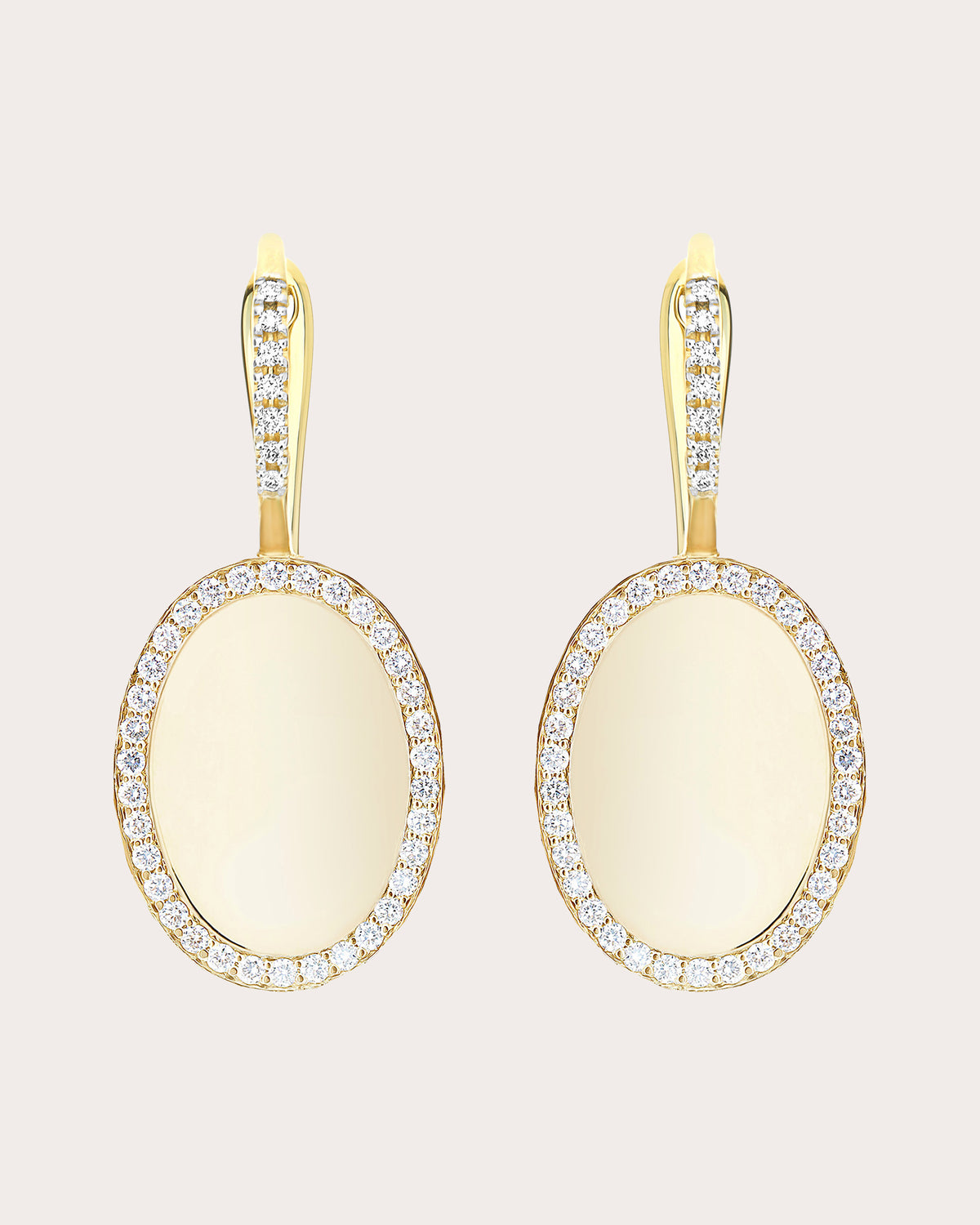Diamond Halo Large Sway Ciliegine Drop Earrings