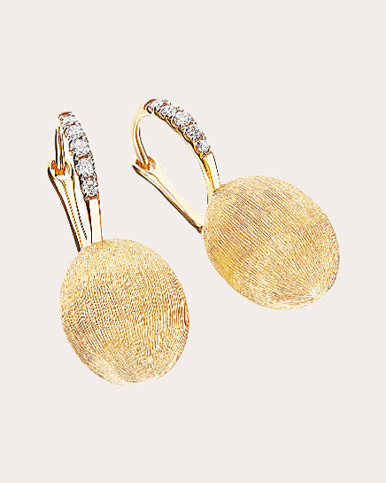 Diamond & 18k Gold Baby Ciliegine Drop Earrings