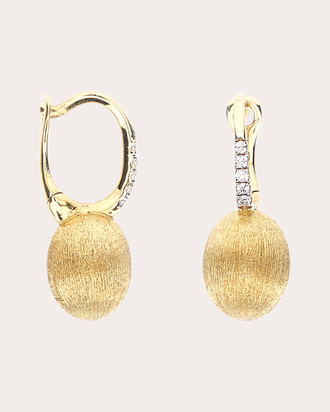 Diamond & 18k Gold Baby Ciliegine Drop Earrings