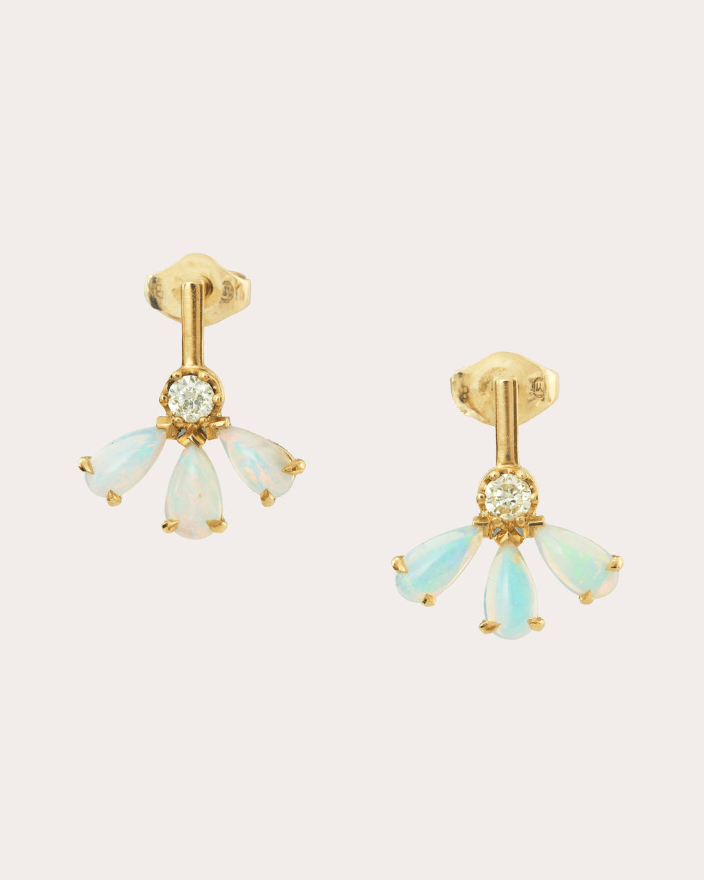 Opal & Diamond Fauna Stud Earrings
