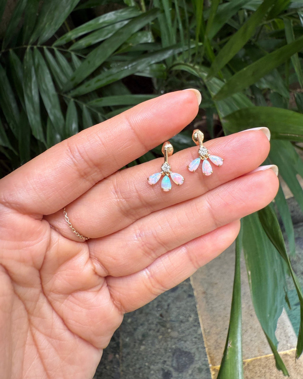 Opal & Diamond Fauna Stud Earrings