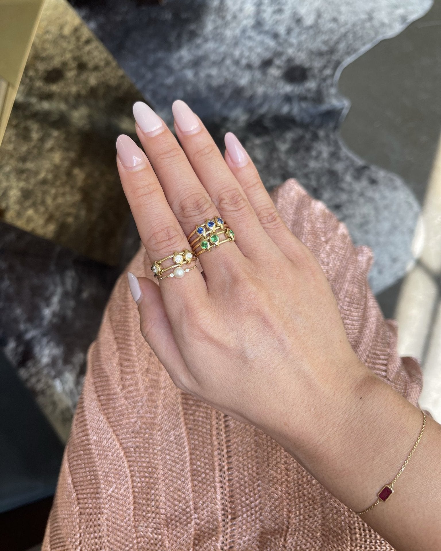 Diamond & 18k Gold Orbit Ring